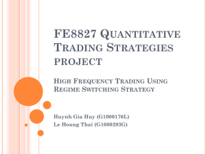 FE8827 Quantitative Trading Strategies project High Frequency