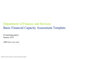 Basic Financial Assessment