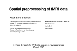 Spatial preprocessing of fMRI images