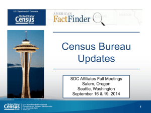 Census Bureau Updates