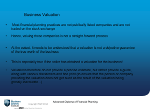 11 Business Valuation - Sakai