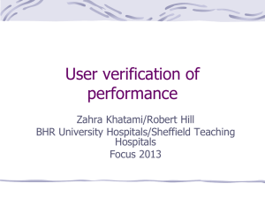 Verification presentation - focus