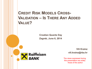 Credit Risk Modelling CrossValidation