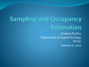 Sampling and Occupancy Estimation