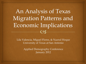An Analysis of Texas Migration Patterns and economic implications