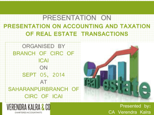 presentation on accounting and taxation of real estate transactions