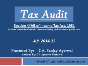 Tax Audit Section 44AB - East Delhi Study Circle