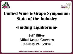 2015 Unified Wine & Grape Symposium (presentation by Jeff Bitter)