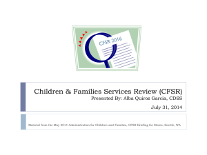 Children & Families Services Review (CFSR) 2016