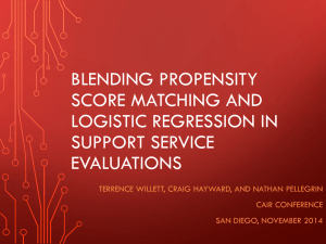 Blending Propensity Score Matching and Logistic Regression in