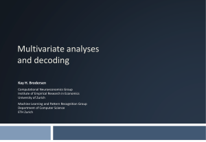 Multivariate analyses and decoding