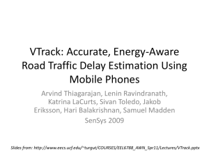 VTrack: Accurate, Energy-Aware Road Traffic Delay Estimation