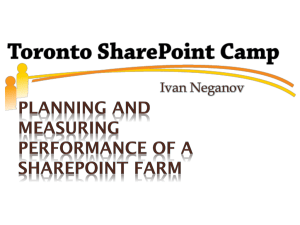 Planning and Measureing Performance of a SharePoint