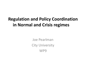 Regulation and Policy Coordination in Normal