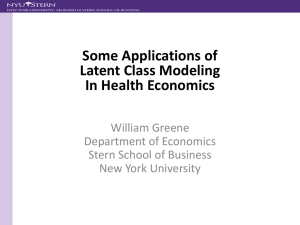 Latent Class Modeling in Health Economics