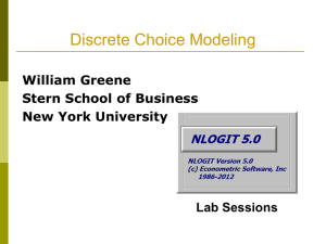 Lab 4: Multinomial Choice - NYU Stern