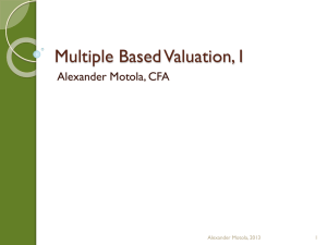 Multiple Based Valuation Part I UNM Lecture 10-08