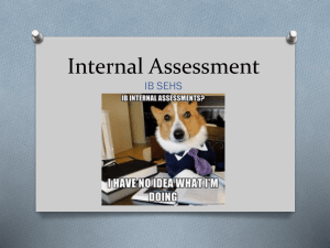 Internal Assessment - Hickory High School Sports, Exercise and