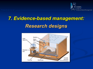 Module 8: Research Designs - Center for Evidence