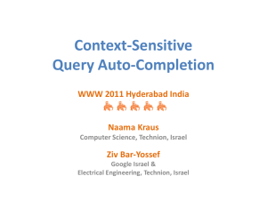 Context-Sensitive Query Auto