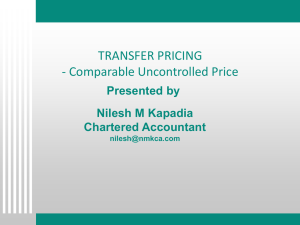Comparable Uncontrolled Price CA.Nilesh Kapadia 26th Oct 2012