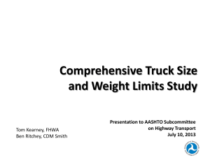 MAP-21 Comprehensive Truck Size and Weight Study: Ben Ritchey