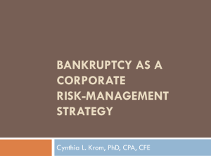 Chapter 11 bankruptcy as a corporate strategy