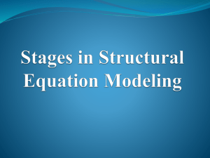 Stages in Structural Equation Modeling