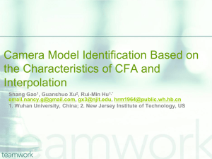 Camera model identification based on the Characteristic of CFA and