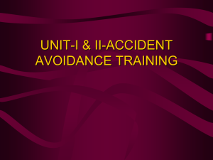 ACCIDDENT AVOIDANCE TRAINING