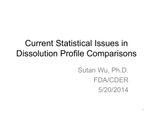 Current Statistical Issues in Dissolution Profile