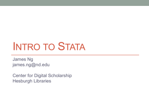 Introduction to Stata