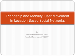 Friendship and Mobility - UNT CSE Student Web Portal