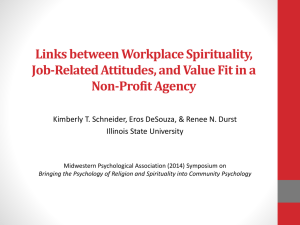 Links between Workplace Spirituality, Job