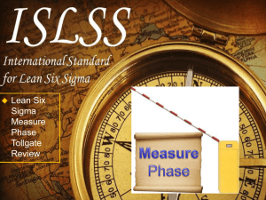 LSS Measure Tollgate Templates