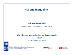 HDI and inequality - Human Development Reports