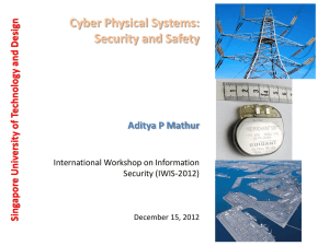 Cyber physical systems: security and safety