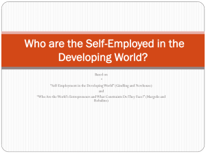 Who are the Self-Employed in the Developing World?