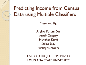 Predicting Income from Census Data using Multiple Classifiers