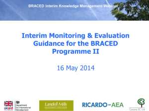 Interim Monitoring & Evaluation Guidance for the