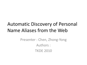 Automatic Discovery of Personal Name Aliases from the Web