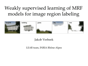 Weakly supervised learning of MRF models for image region labeling.