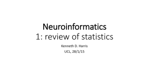 Neuroinformatics 1: review of statistics