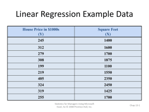 Linear Regression Example Data