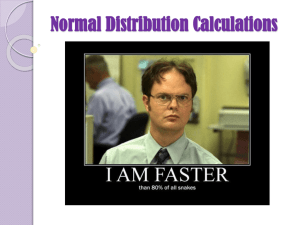 Normal Distribution Calculations State
