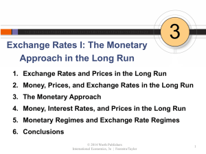 Monetary Approach to Exchange Rates