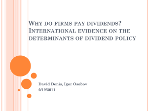Why do firms pay dividends? International evidence on the