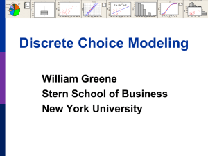 Binary Choice Estimation - NYU Stern