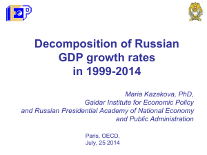 Cyclical GDP growth rate in 1999-2014