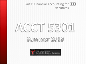 ACCT 5301 Summer 2013